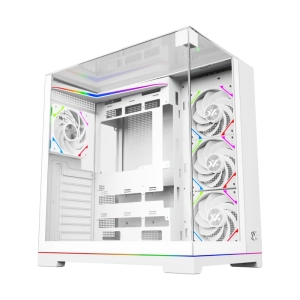 Gabinete Gamer TESSERACT X White XYZ 7 Veniladores ARGB