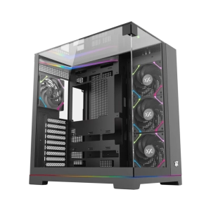 Gabinete Gamer TESSERACT X BLACK XYZ 7 Veniladores ARGB
