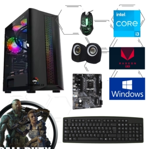 Cpu Intel Core i3 10th, Gráfica Rx 580 8Gb, Ram 16GB, Ssd 512Gb