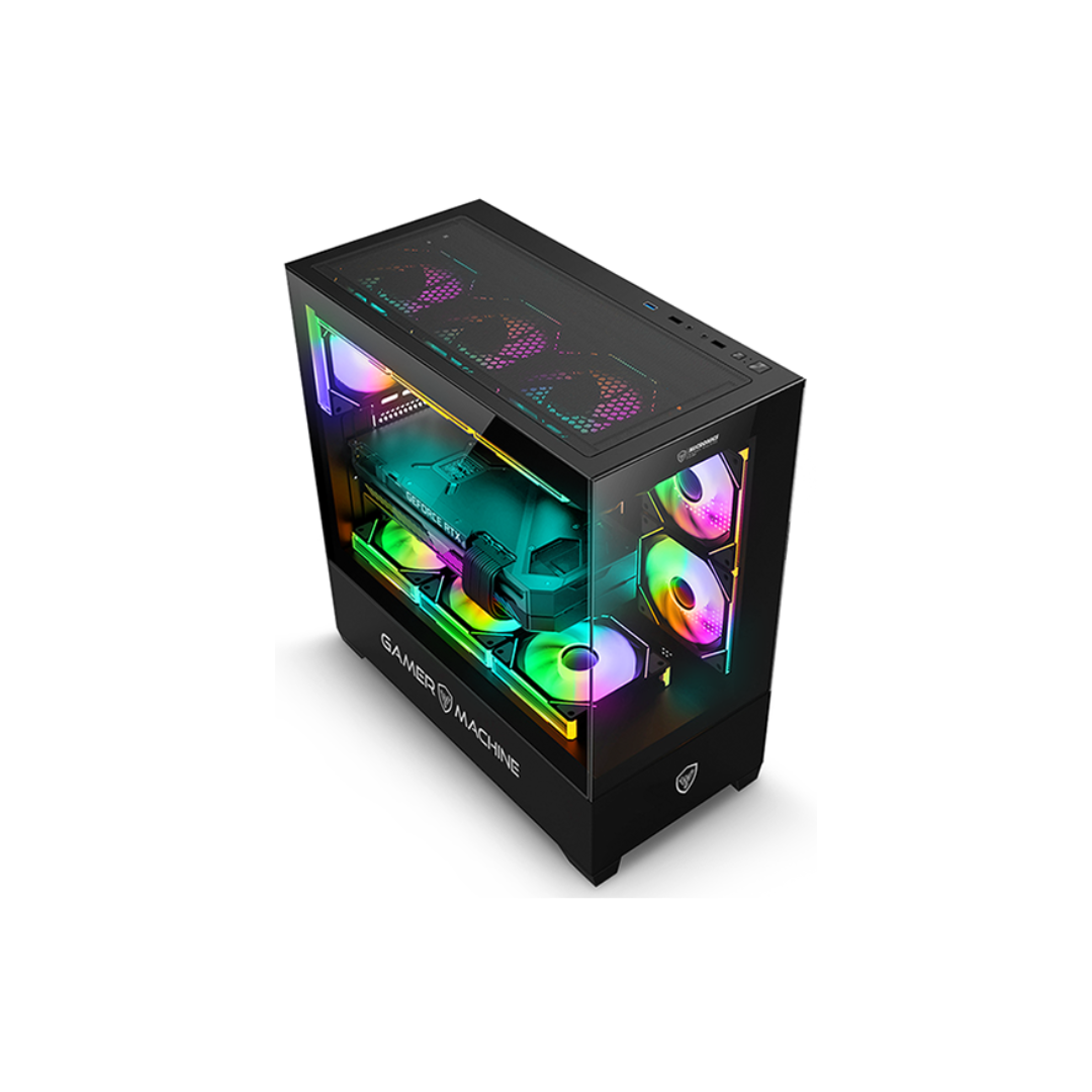 CASE MICRONICS ICUBE MIC GC800-6 BLACK ARGB SIN FUENTE VIDRIO TEMPLADO MID TOWER - Imagen 2