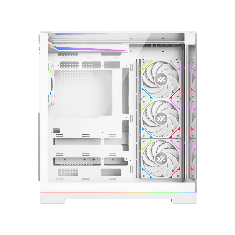 Gabinete Gamer TESSERACT X White XYZ 7 Veniladores ARGB - Imagen 3