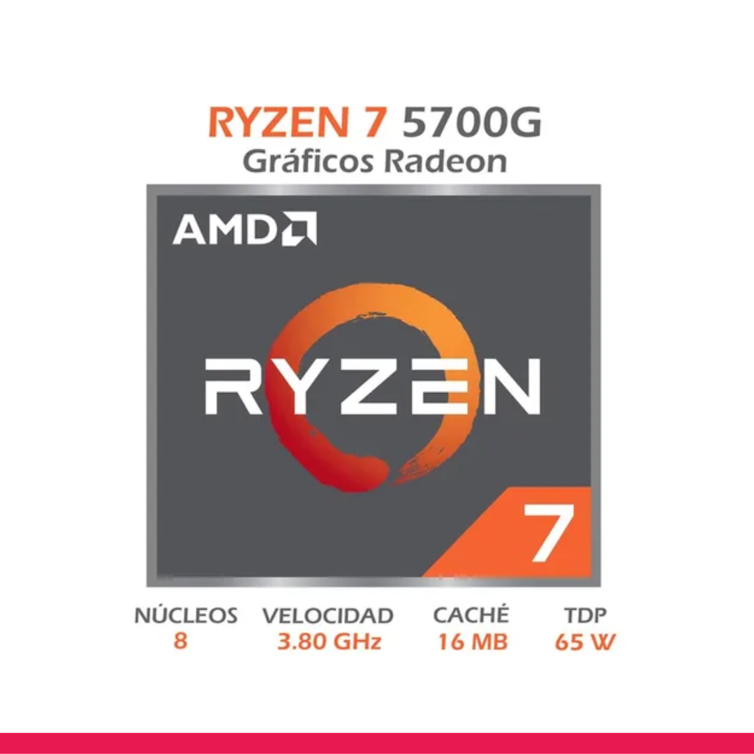 PROCESADOR RYZEN 7 5700G 3.80 | 4.60GHZ 16MB 8C AM4 - Imagen 5