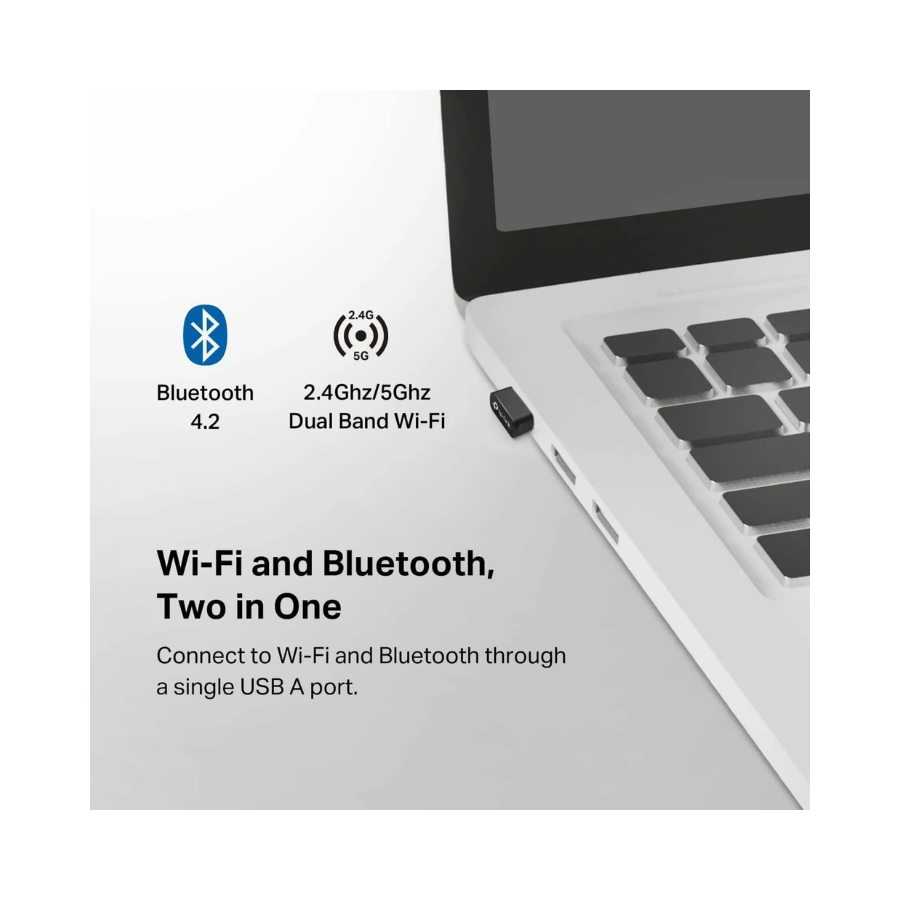 TP-LINK, AC600 Nano Wi-Fi Bluetooth 4.2 USB Adapter, Archer T2UB Nano - Imagen 4