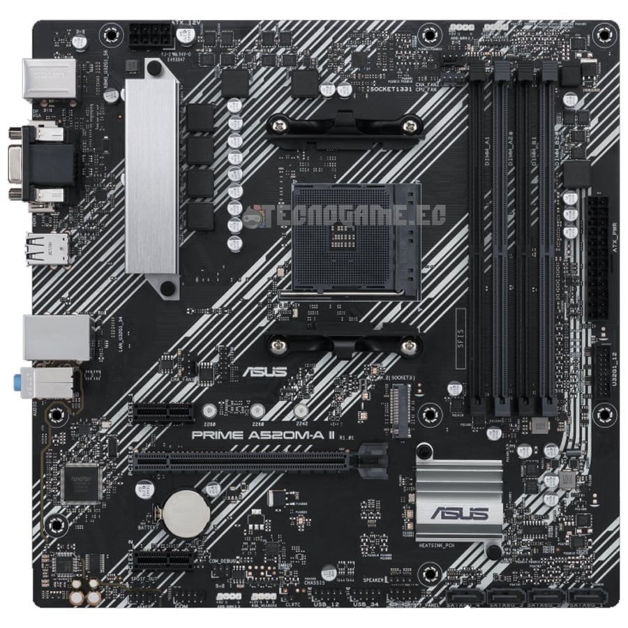 Mainboard A520M-A II, Amd, Am4, 4xDdr4 – Asus Prime - Imagen 2