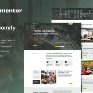Roomify – Coworking Espacio Creativo Elementor Plantilla Kit