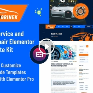 Aatogrinek – Kit de plantilla de Elementor de servicio automático y reparación de automóviles