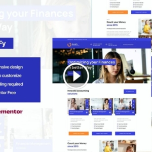 Accufy -Elementor Template Kit for Accounting Consultant Service