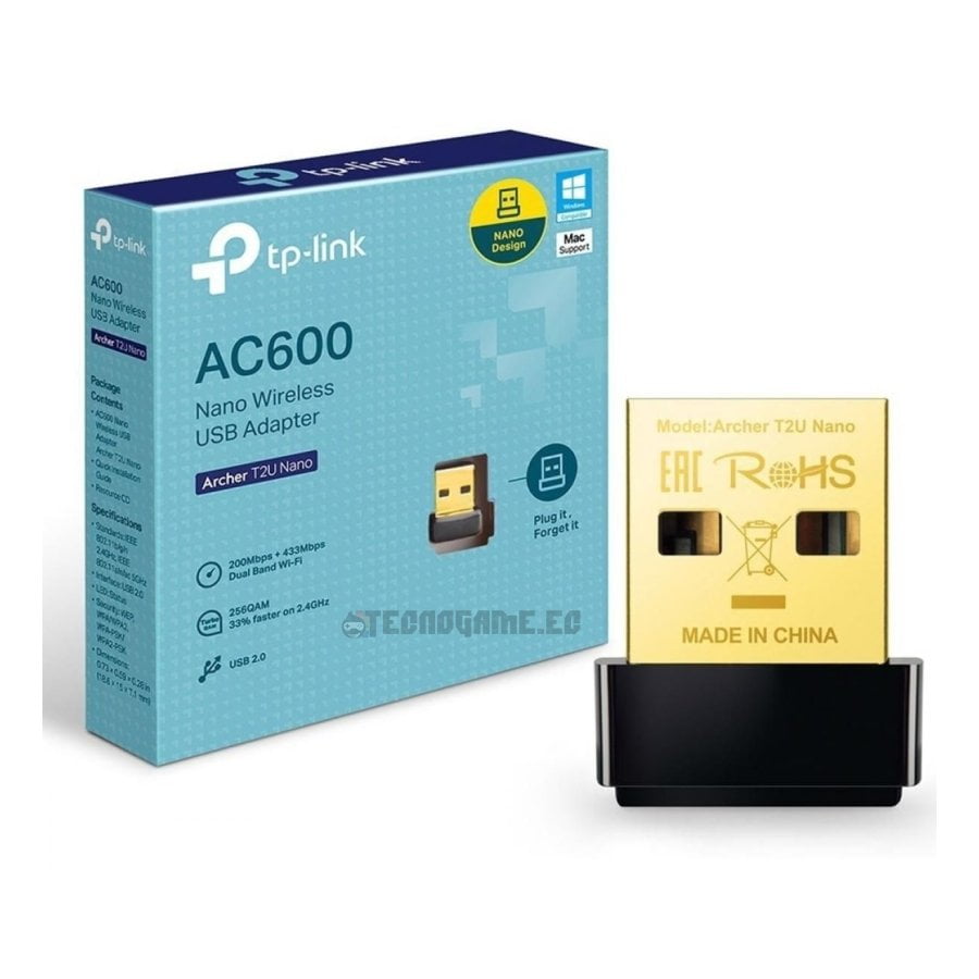 Adap. Wifi Usb Dual 200/433Mbps T2U Nano – TP Link AC600