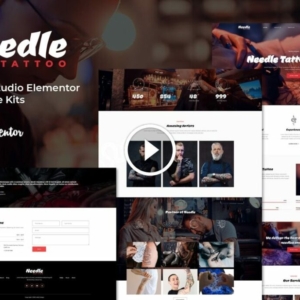 Needle – Kit de plantillas de Elementor para estudio de tatuajes