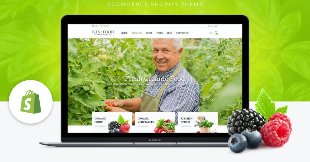 Fresh Food – Organic Food/Fruit/Vegetables eCommerce Shopify Theme