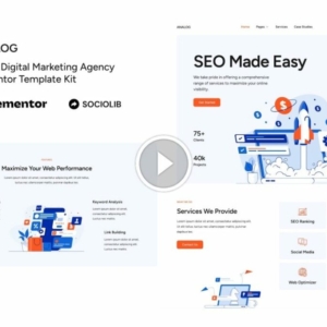 Analog – SEO & Digital Marketing Agency Elementor Template Kit