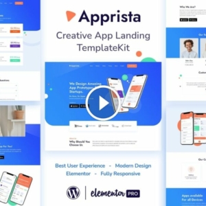 Apprista – Kit de plantillas de Elementor de aterrizaje de aplicaciones creativas