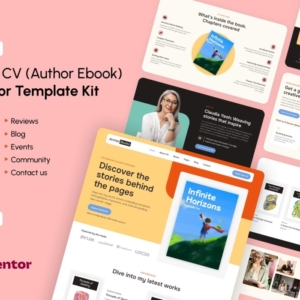 ArcherBooks – Kit de plantillas Elementor Pro para currículum de autor y libro electrónico