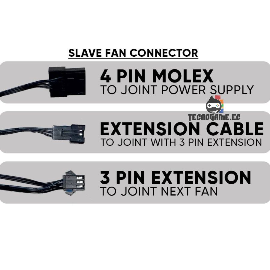 Kit Ventilador x4 Argb 3p/5v 120mm – Armaggeddon 5000 - Imagen 3