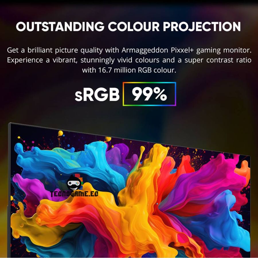 Monitor 24″ Fhd Ips, 120Hz, Adaptive Sync, Hdmi, Dp – Armaggeddon Pixxel XF24HD - Imagen 2