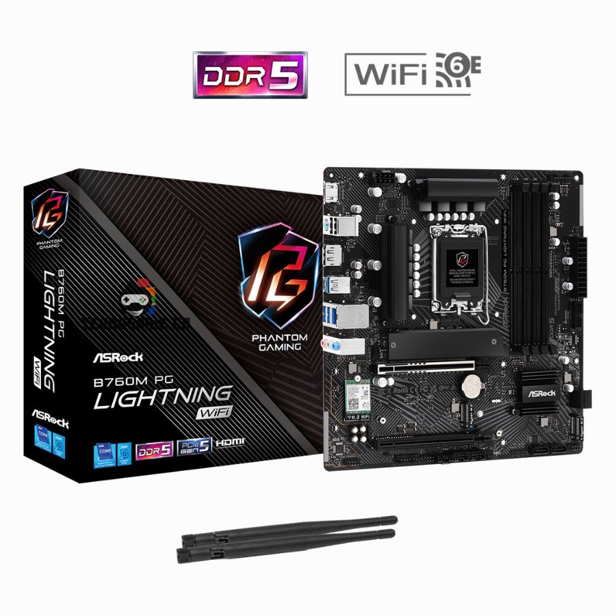 Mainboard B760M PG, 12 13 14va, Ddr5, Wifi, Bt – Asrock Phantom Gaming
