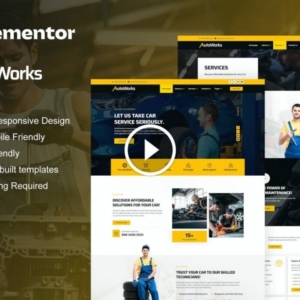 AutoWorks – Kit de plantilla Elementor de reparación de automóviles y servicios de automóviles