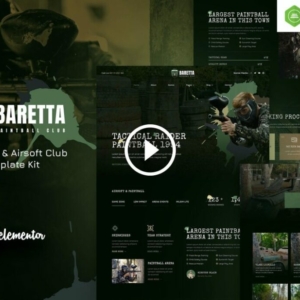 Baretta – Kit de plantillas de Paintball y Airsoft Club Elementor