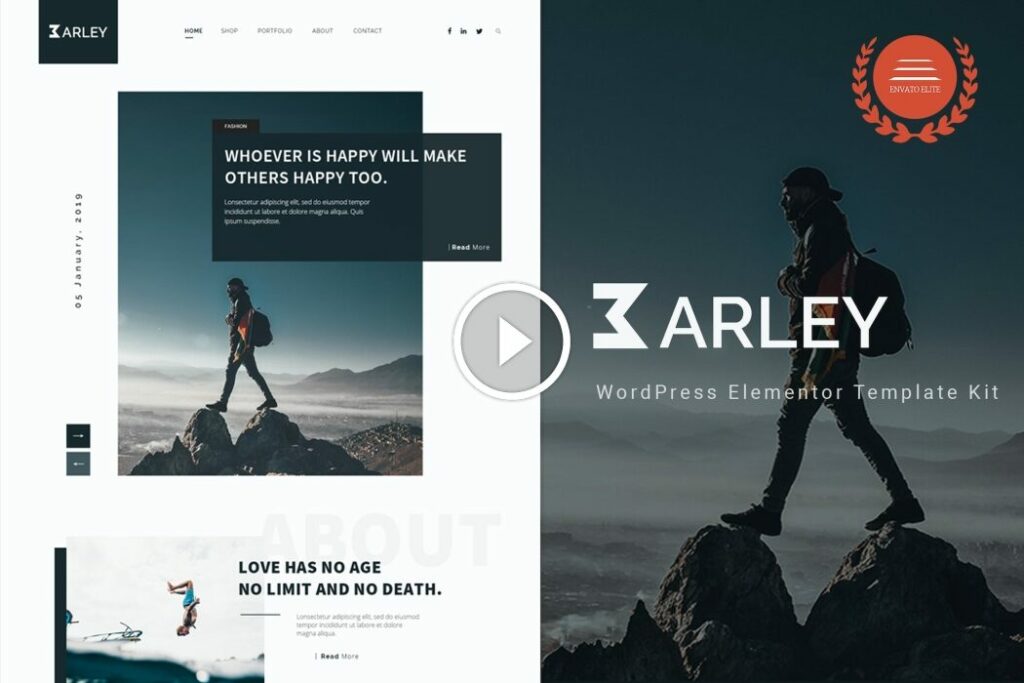 Barley – Kit de plantilla de Elementor para blog y revista