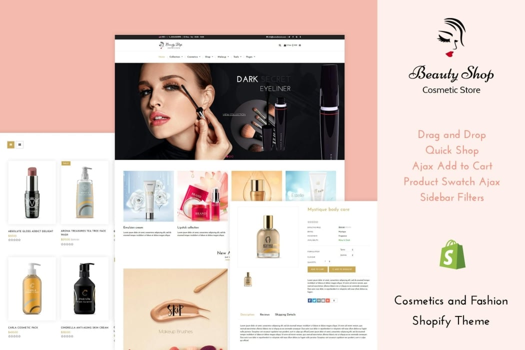 Beauty Store – Tema de Shopify para tienda de belleza, cosmética y moda