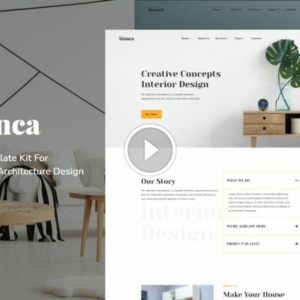 Bianca – Agencia de arquitectura y kit de plantilla Elementor de diseño de interiores