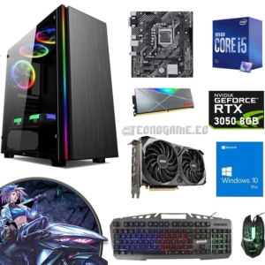 Cpu Gamer Core i5 11400, Nvidia Rtx 3050 8Gb, Periféricos