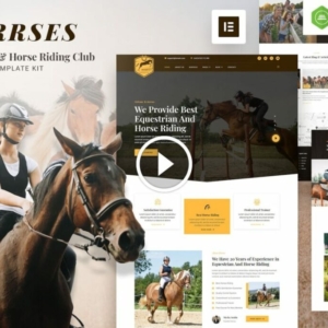 Horrses: kit de plantilla Elementor para el club ecuestre y de equitación