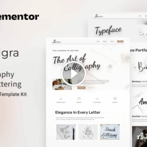 Caligra – Calligraphy & Lettering Elementor Template Kit
