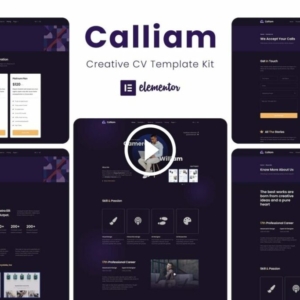 Calliam – Kit de plantilla de Elementor de CV creativo
