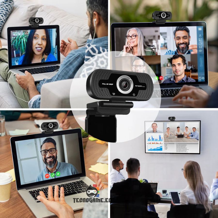 Cámara Web FHD 1080p Microfono – Argom WC-9140BK - Imagen 2