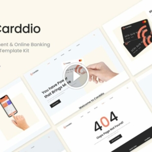 Carddio: kit de plantilla Elementor de pago con tarjeta y banca en línea