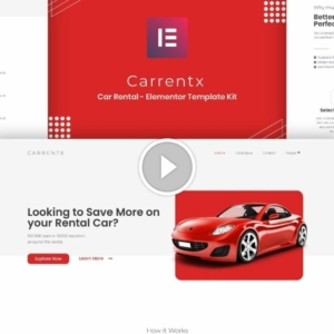 Carrentx – Kit de plantilla de Elementor de alquiler de coches
