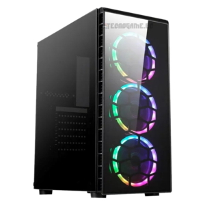 Case Gamer, 3 Fan Rgb, Vidrio Temp, C/ Control – SpeedMind CSRGB09