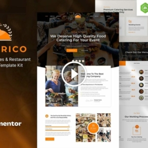 Caterico – Kit de plantillas de Elementor para servicios de catering y restaurantes