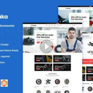 Chakta – Kit de plantilla Elementor para tienda de autopartes y accesorios