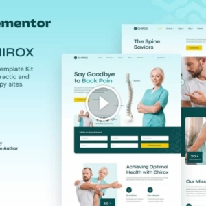 Chirox: kit de plantilla Elementor de quiropráctica y fisioterapia
