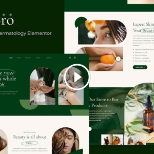 Chloro: kit de plantillas Elementor para el cuidado de la piel y la dermatología