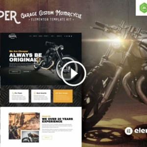 Chooper – Kit de plantilla Elementor de garaje de motocicleta personalizado