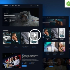 Cinomy: kit de plantilla Elementor para servicios de transmisión y televisión de películas