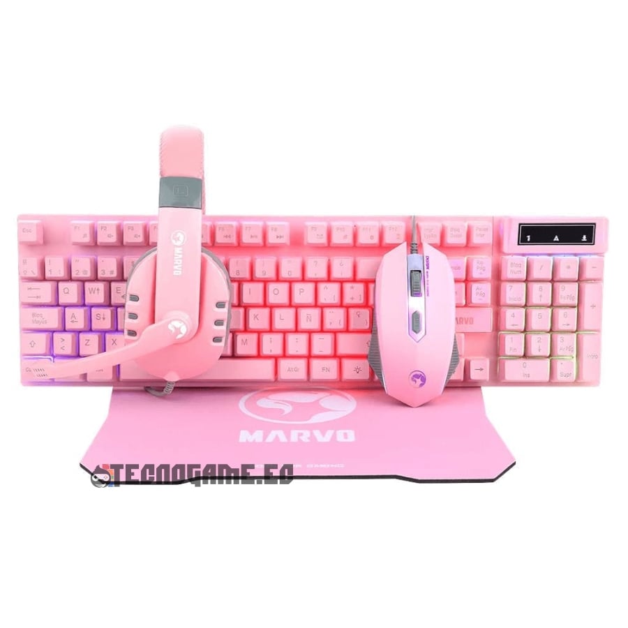 Combo Gamer Teclado, Mouse, Audif, MousePad – Marvo CM370 - Imagen 3