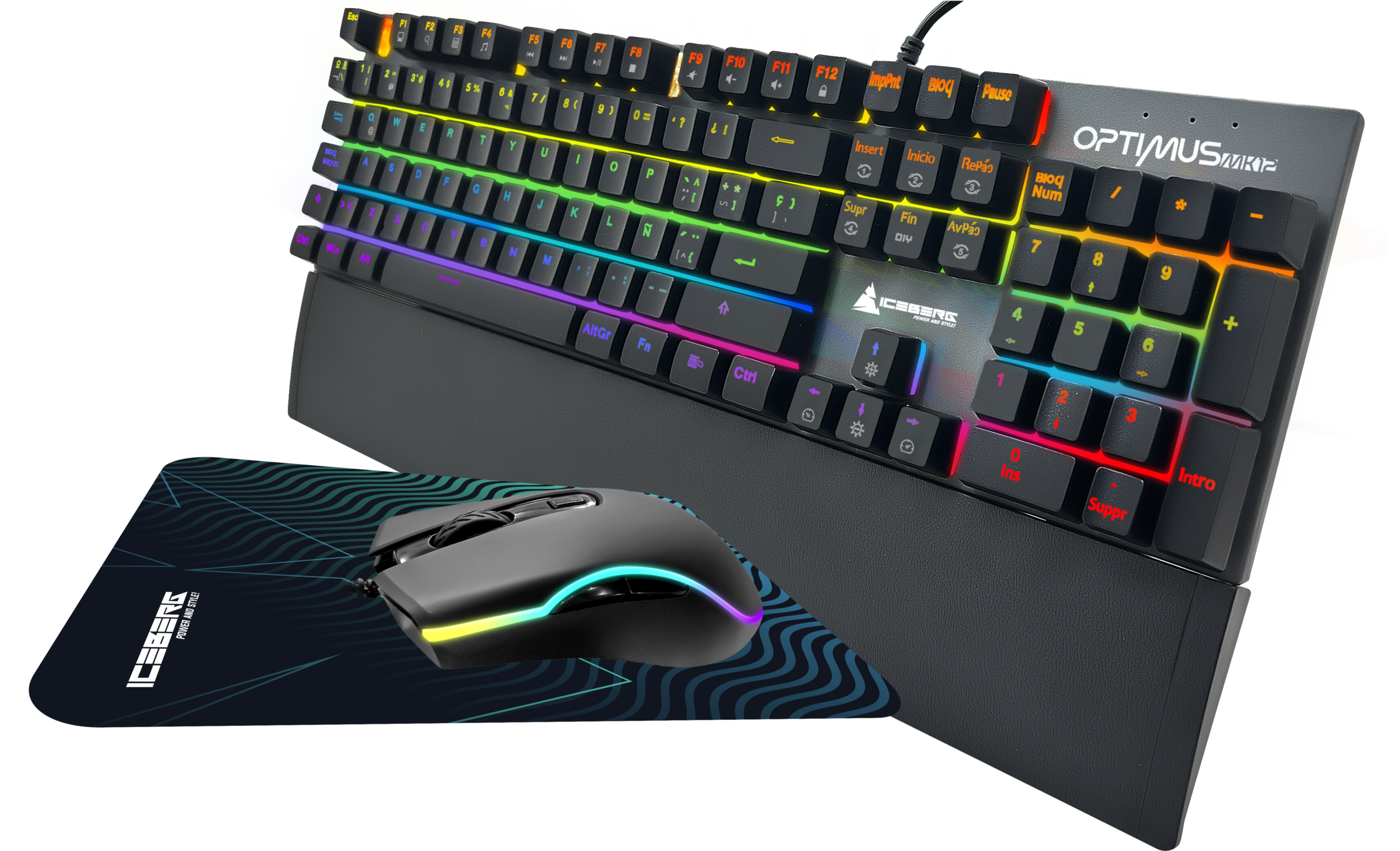 Combo Iceberg OPTIMUS MK12 3 en 1 Teclado Mecánico + Mouse Gamer + MousePad Gamer - Imagen 6