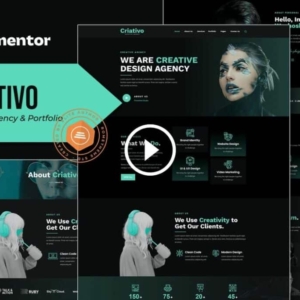 Criativo: kit de plantillas de Elementor para agencias creativas y carteras