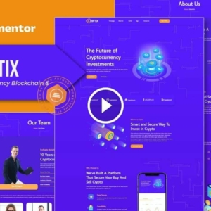 Criptix – Kit de plantilla de Blockchain de criptomonedas y Elementor de Bitcoin