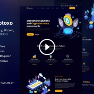 Cryptoxo – Kit de plantilla de Elementor para Blockchain de criptomonedas y de Bitcoin