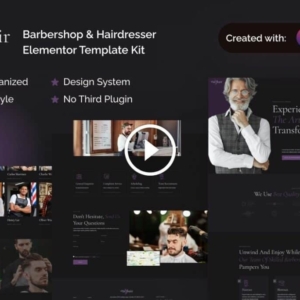 Cuthair – Barbershop & Hairdresser Elementor Pro Template Kit