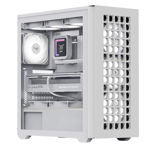 Gabinete Gamer Aerocool D502A Blanco G-WT-v1 4 Ventiladores ARGB