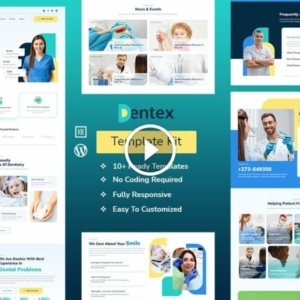 DENTEX – Kit de plantillas Elementor para dentistas y cuidados dentales