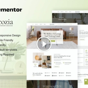Decozia – Kit de plantilla Elementor de servicio de diseño de interiores
