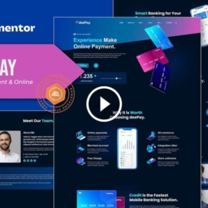 DeepPay: kit de plantilla Elementor de pago con tarjeta y banca en línea