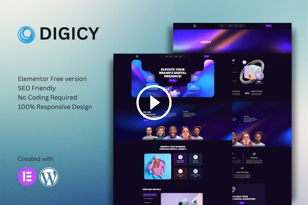 Digicy – Digital Marketing Agency Elementor Template Kit